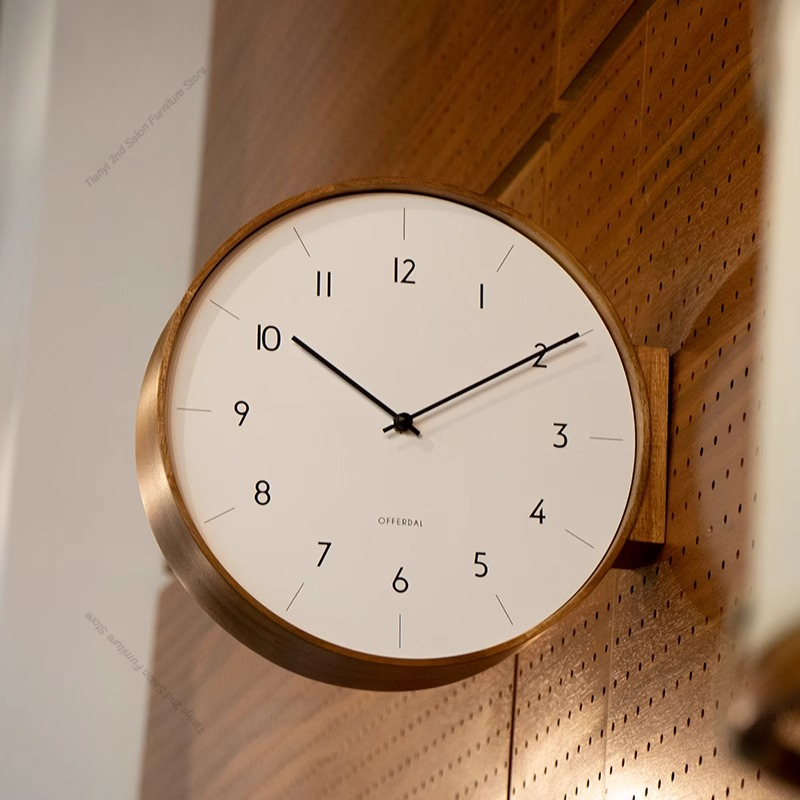 Luxury Lifestyle Us - Japanese-style Solid Wood Double-sided Wall Clock