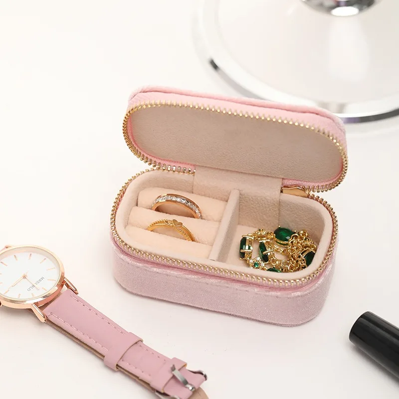 Mini Travel Jewelry Box, Ring  - Velvet Jewelry Box 评论和价格