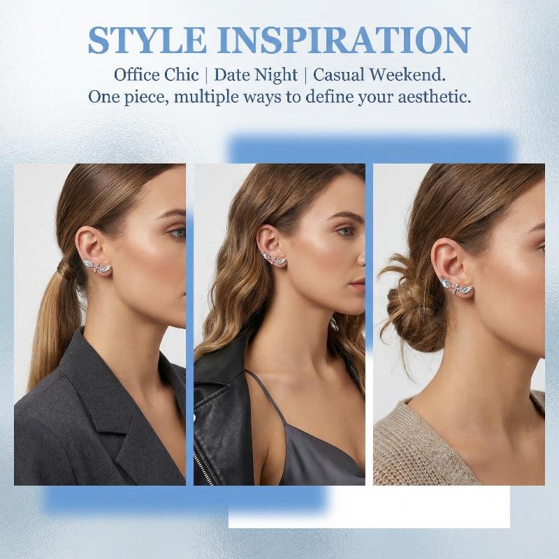 Angel Wings Cross Earrings Lux - Luxury Lifestyle For Women 评论和价格