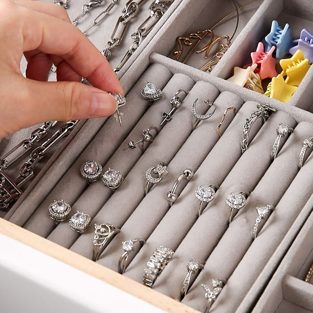 Organizer Box Stackable Velvet - Velvet Jewelry Box 评论和价格